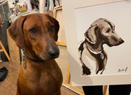 Raaf in gewassen inkt door Anita Gaasbeek